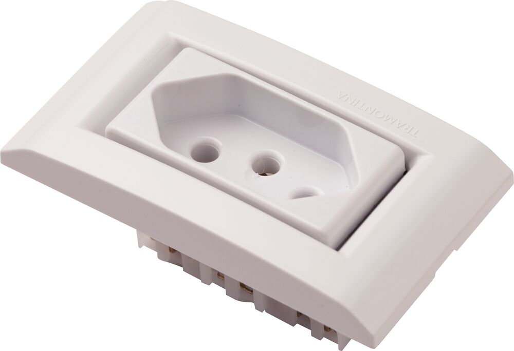 Conjunto para Móvel 1 Tomada 2P+T 20A Liz Branco Tramontina