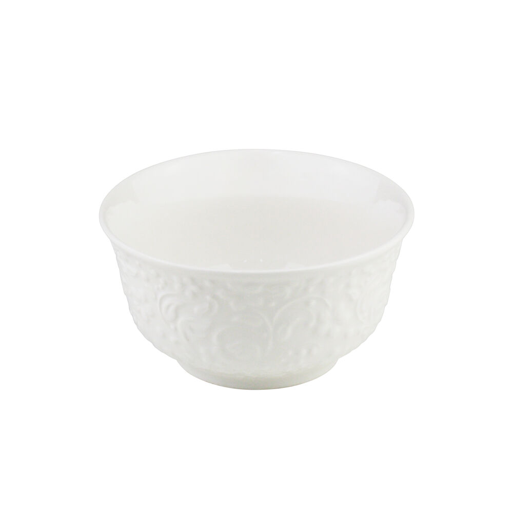 Bowl New Bone Flowers Porcelana 380ml Branco Coliseu