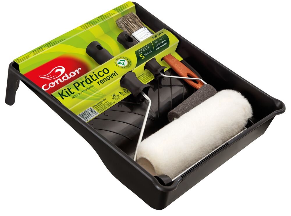 Conjunto Para Pintura 814 5 Peças Preto Condor