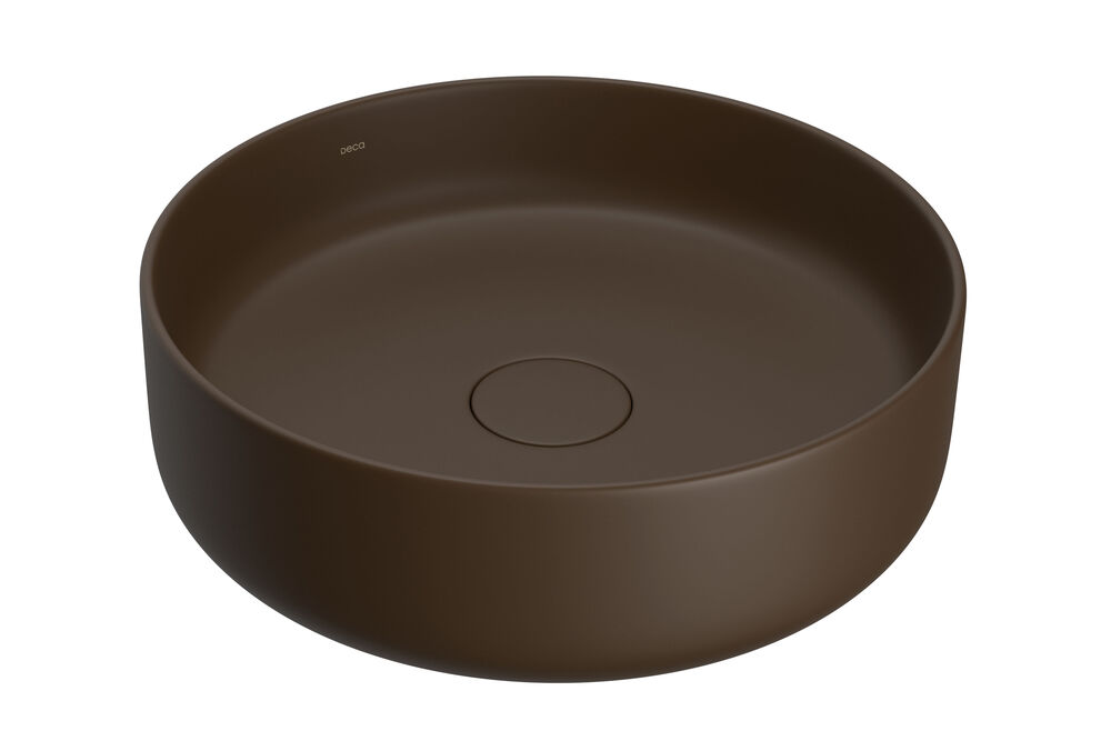 Cuba para Banheiro de Apoio Redonda Slim 40cm Marrom Fosco L.12040.22 Deca