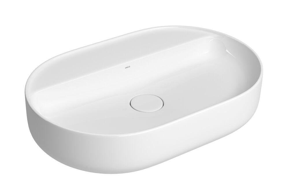 Cuba para Banheiro de Apoio Oval com Mesa Slim 60x40 Branco Gelo L.14060.M.17 Deca