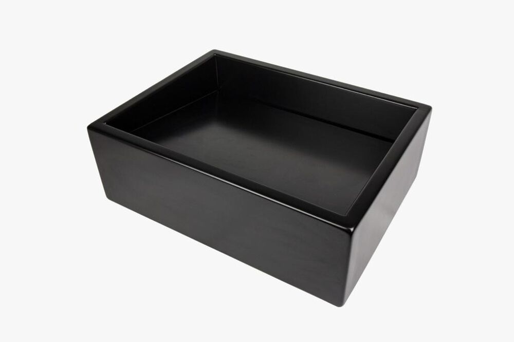 Cuba para Banheiro de Apoio Quartzo Preto Fosco 40x30 Venturi