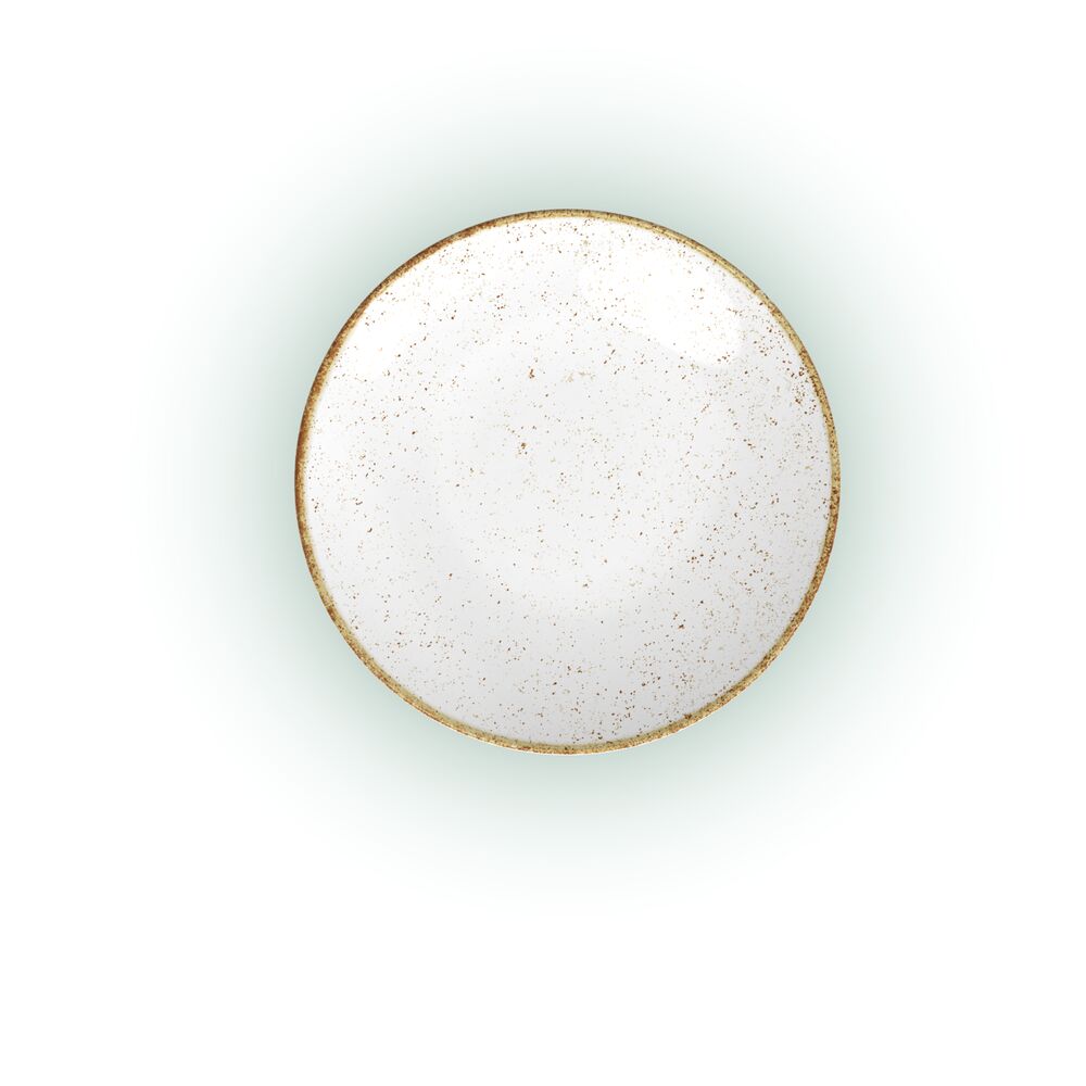 Prato Sobremesa Porcelana 21cm Rústico Marrom Tramontina