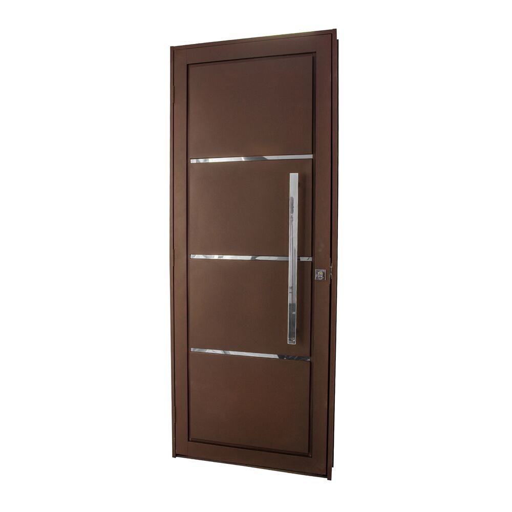 Porta Social Pivotante Esquerdo Corten 215x105 Branco CRV