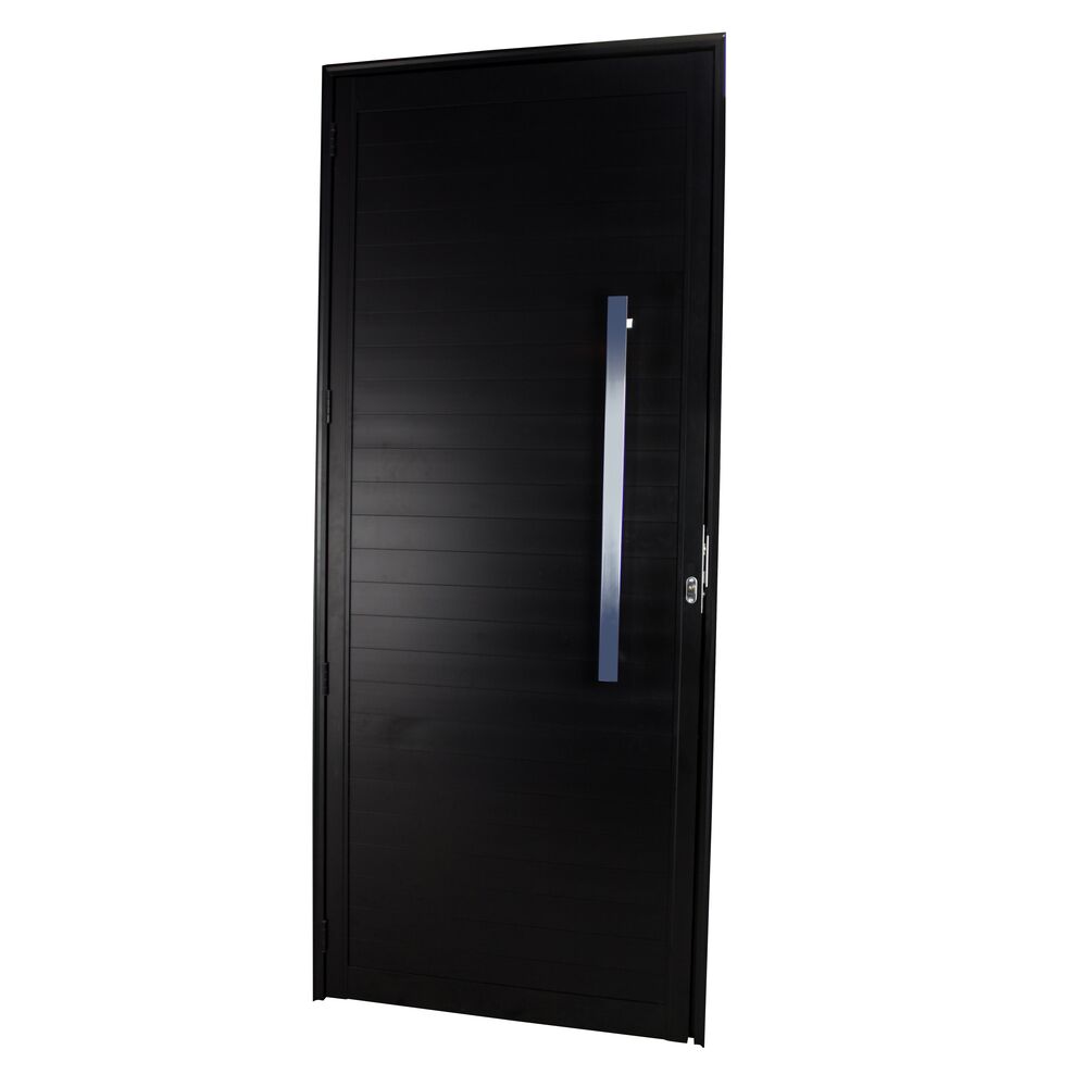 Porta Pivotante Lambri R47 Direto com Puxador Reto 215x90 Preto CRV