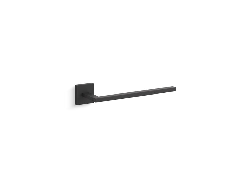 Toalheiro com Barra Square Preto Kohler