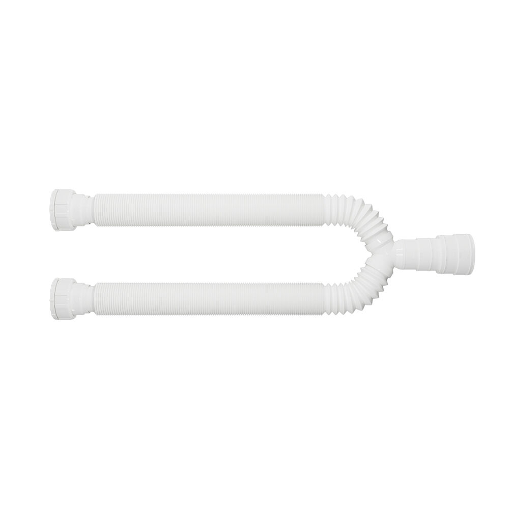 Sifão Tubo Extensivo Duplo Universal com Canopla 1,1 Branco Blukit
