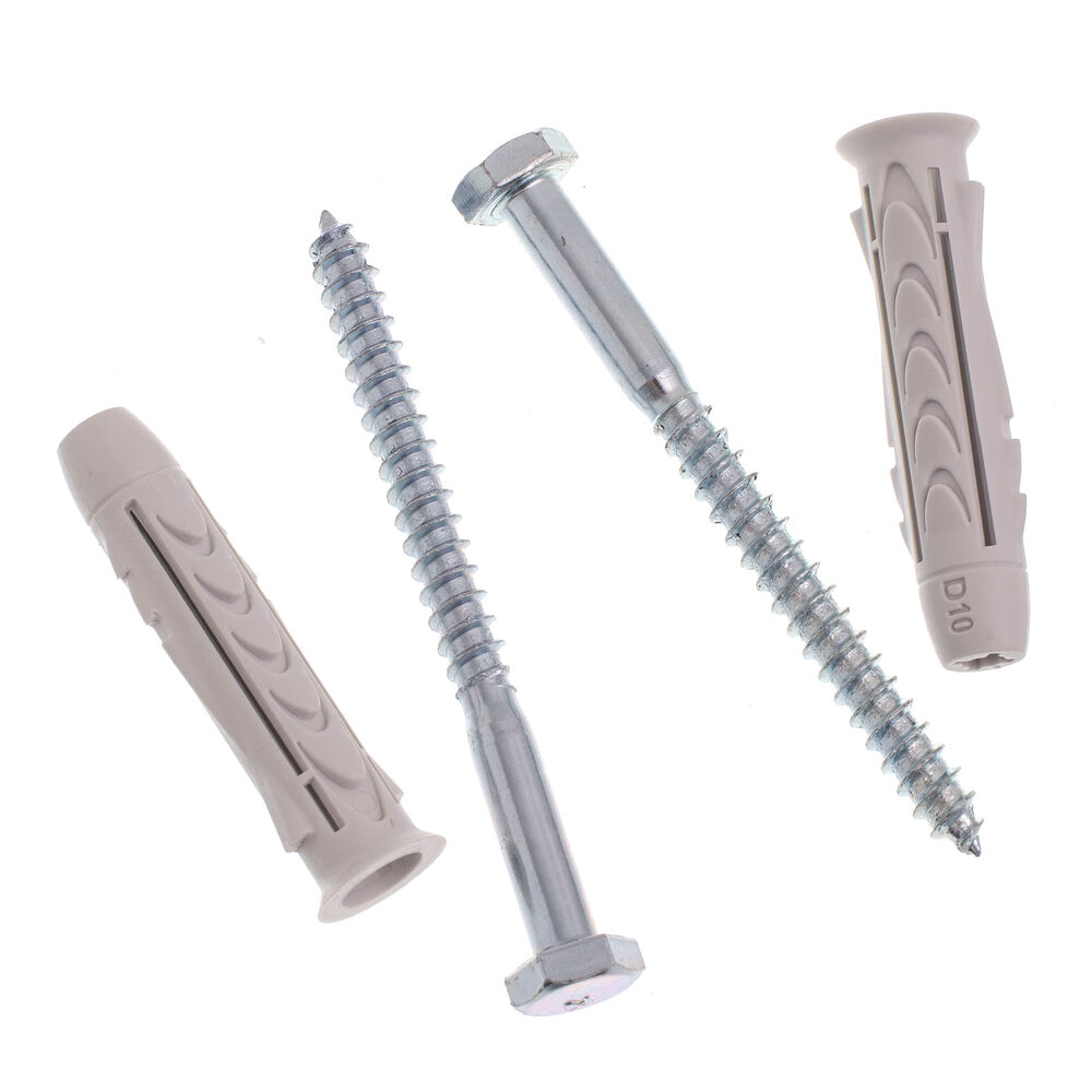 Kit Buchas Com Parafuso Sextavado 10mm Cinza Bemfixa