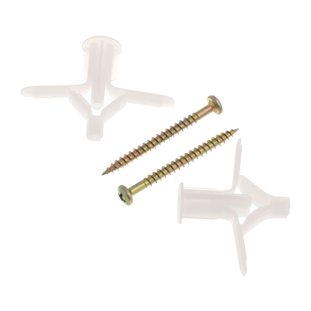 Bucha Para Drywall Com Parafuso para Painel 50 Peças 15mm Branco Bemfixa