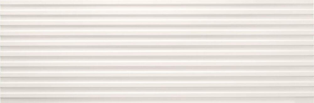 Revestimento de Parede Branco Decorado Ripado Retificado Natural Classe A 30x90cm Portobello