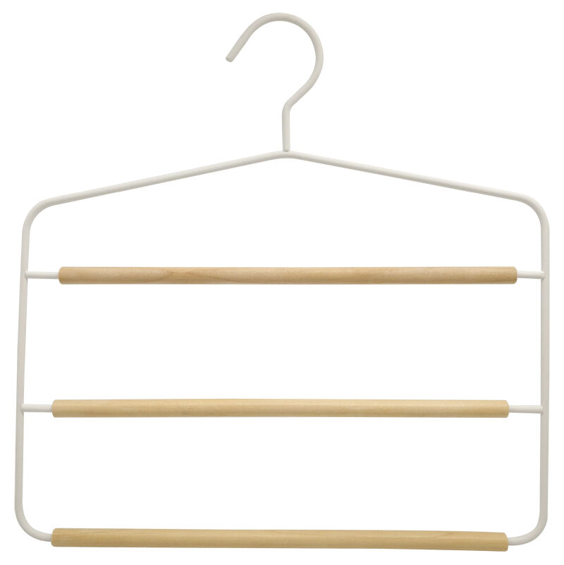 Cabide de Metal Triplo Branco Casa&Ideia