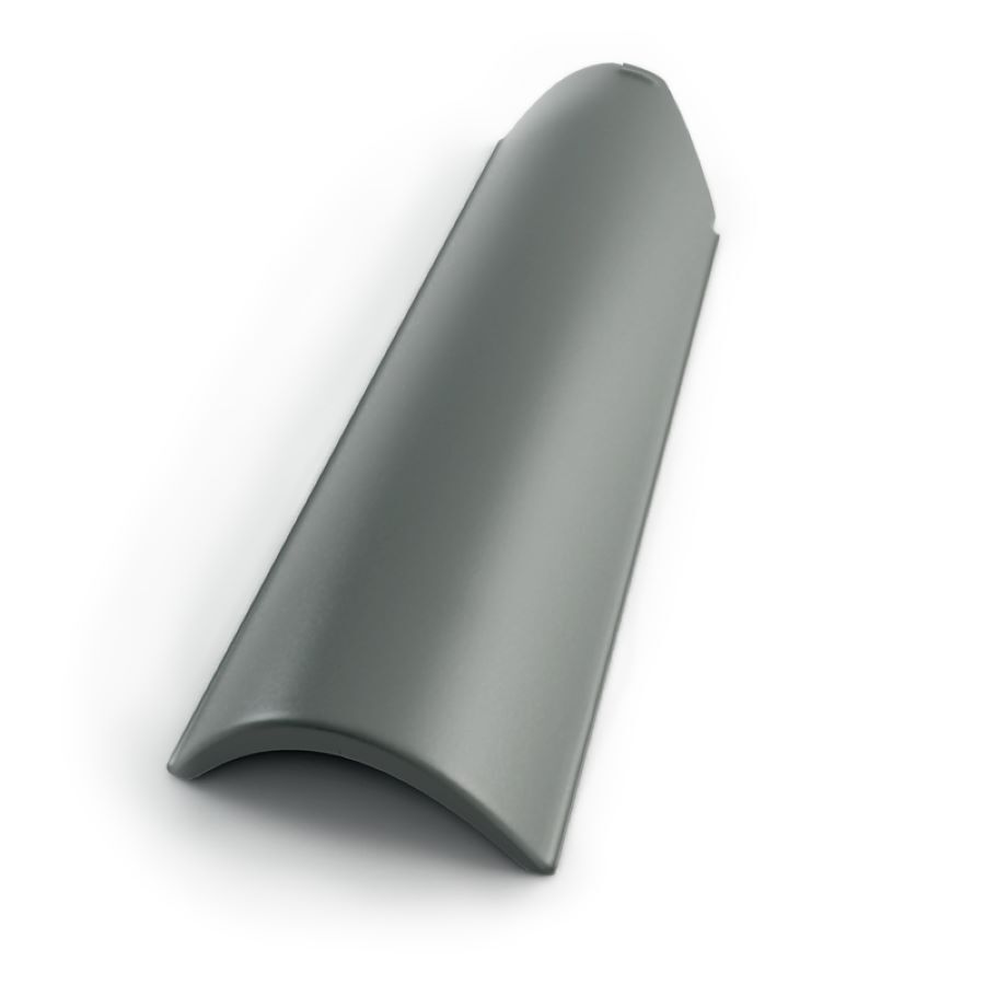 Meia Telha Ceramica Vitrificada Cinza Perkus
