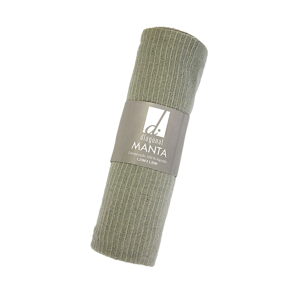 Manta Chevron 1,25x1,50 Cinza Diagonal