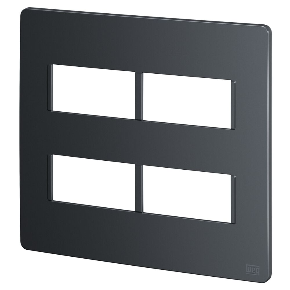 Placa 4x4 4 Seções Esatta Grafite Escuro Weg