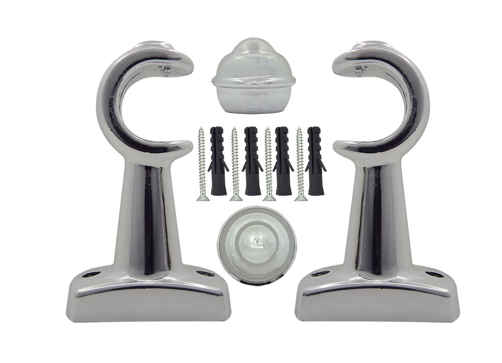 Suporte para Trilho de Cortina Cromado 28mm Bella Arte