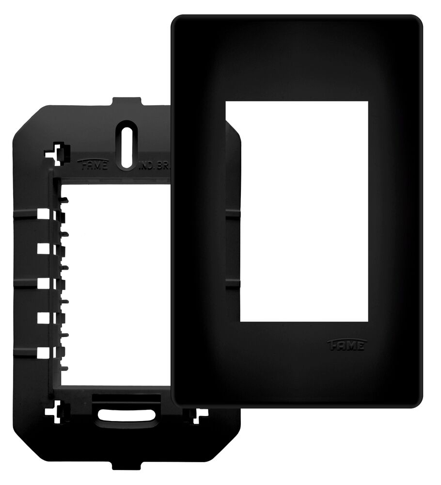 Placa 4X2 3 Seções Habitat Black Fame