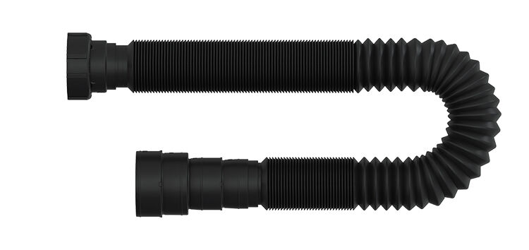 Sifão Tubo Extensivo Universal para Lavatório e Pia 110mm Preto Blukit