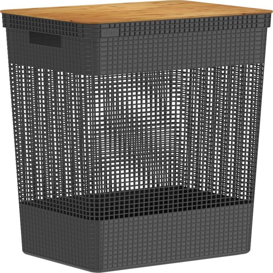 Cesto para Roupa 49L 455 CG PTF Preta Martiplast