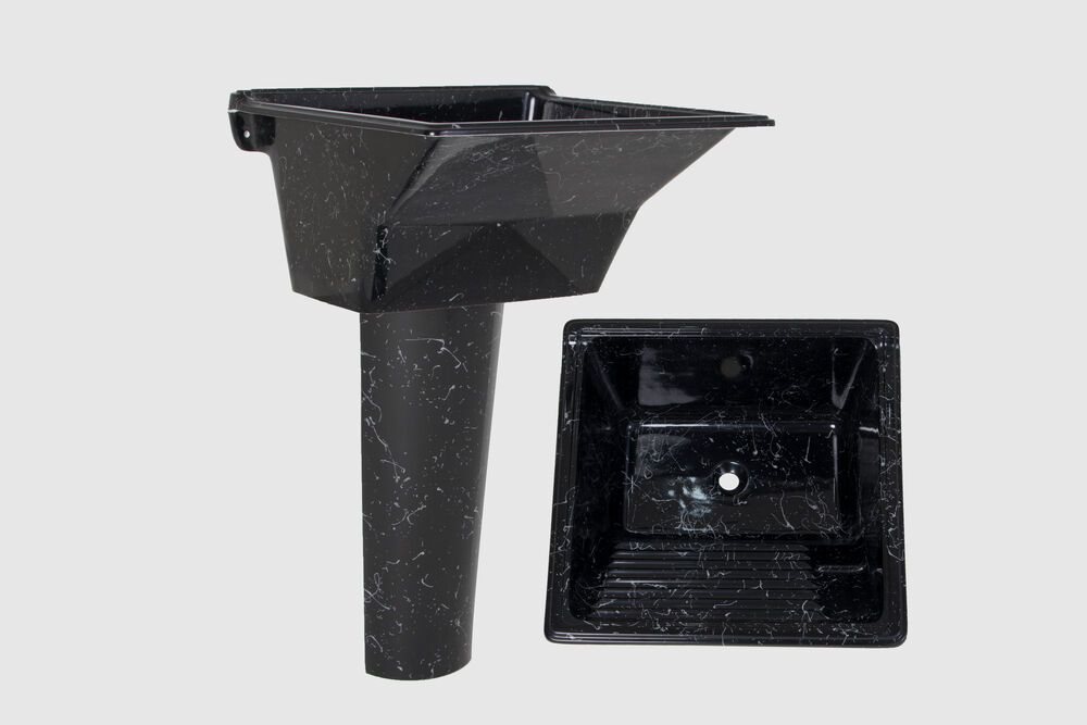 Tanque Marmorite 40l com Coluna Preto Hidrofama