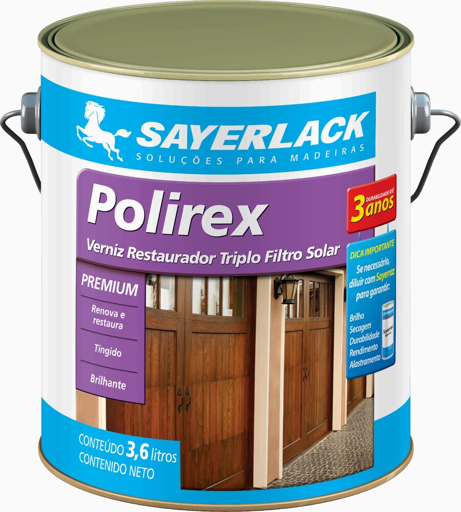 Verniz Triplo Filtro Imbuia 3,6L Polirex Brilhante Sayerlack