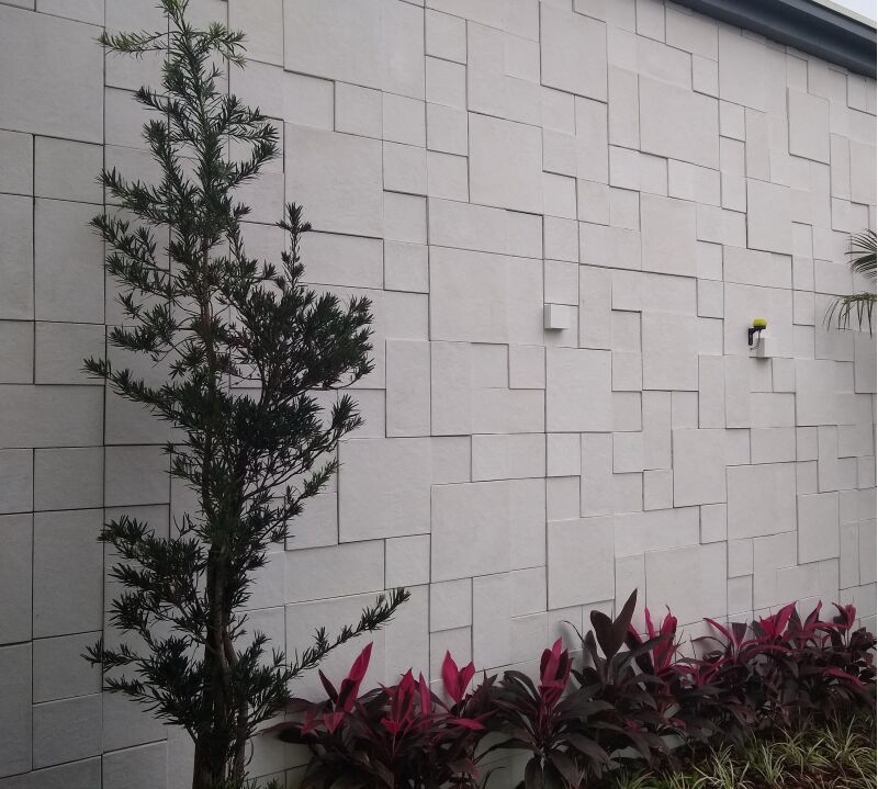 Revestimento Cimentício Via di Stelle Parede Cemento 3D Bianco 40x40x2 Cimentíssimo