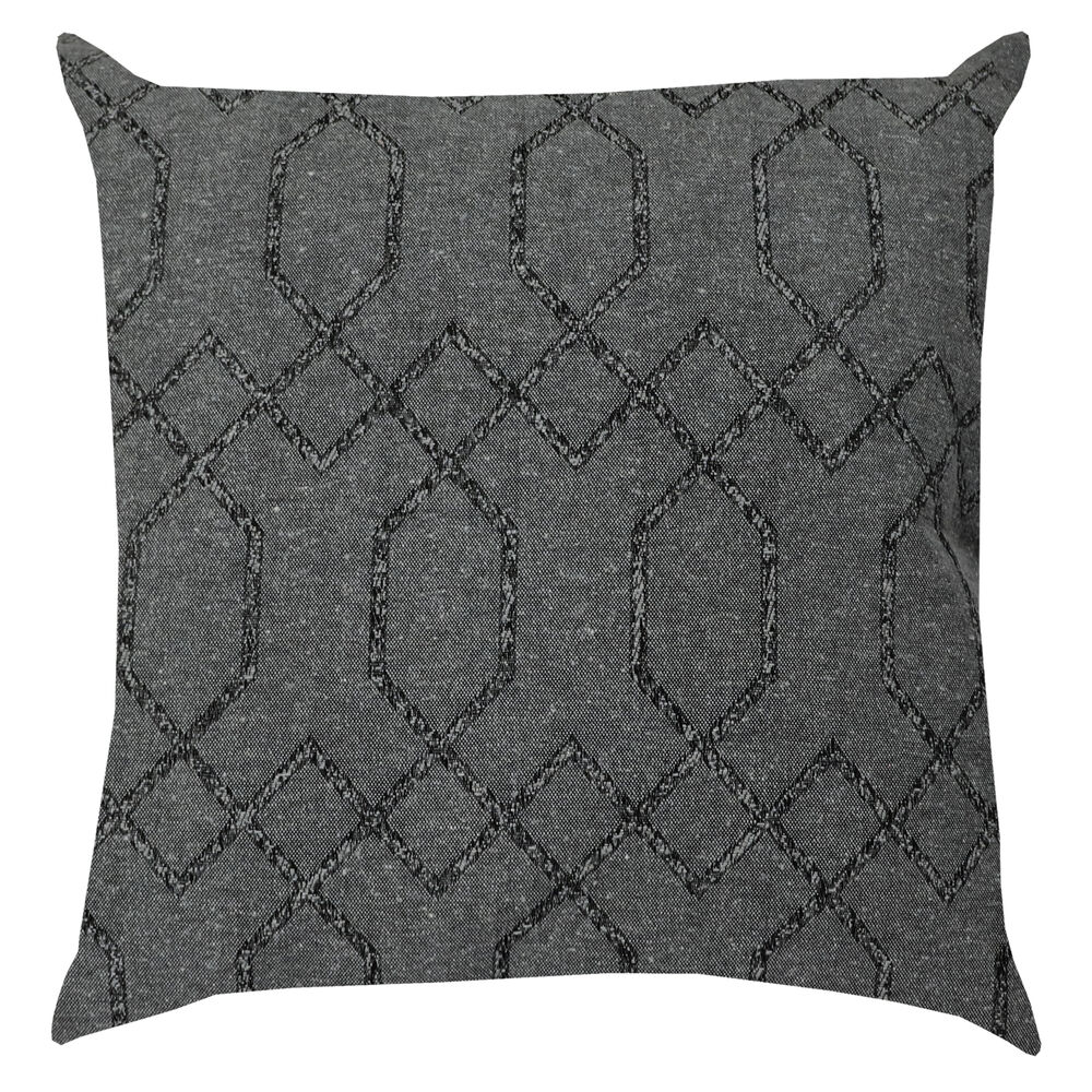 Almofada Eco Geométrico Jacard 43x43cm Cinza Diagonal