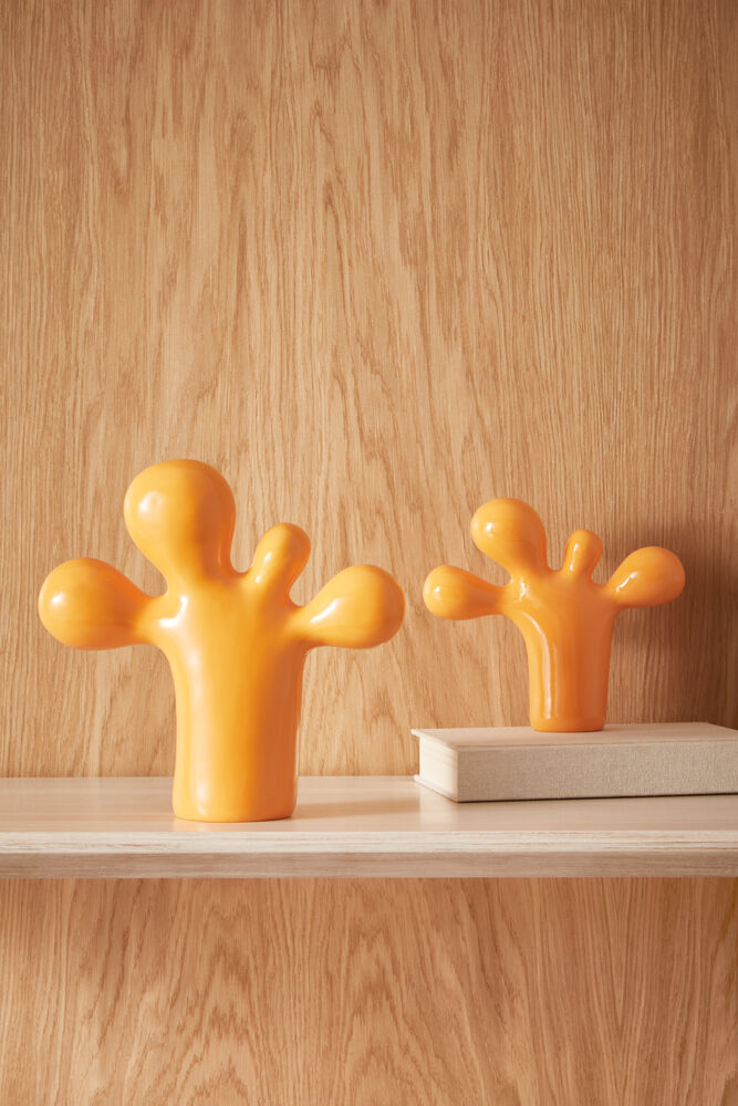 Adorno Poliresina 23x23,5x8cm Laranja Mart Collection