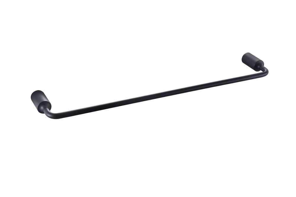 Porta Toalha Barra 60cm Gota Preto Addra