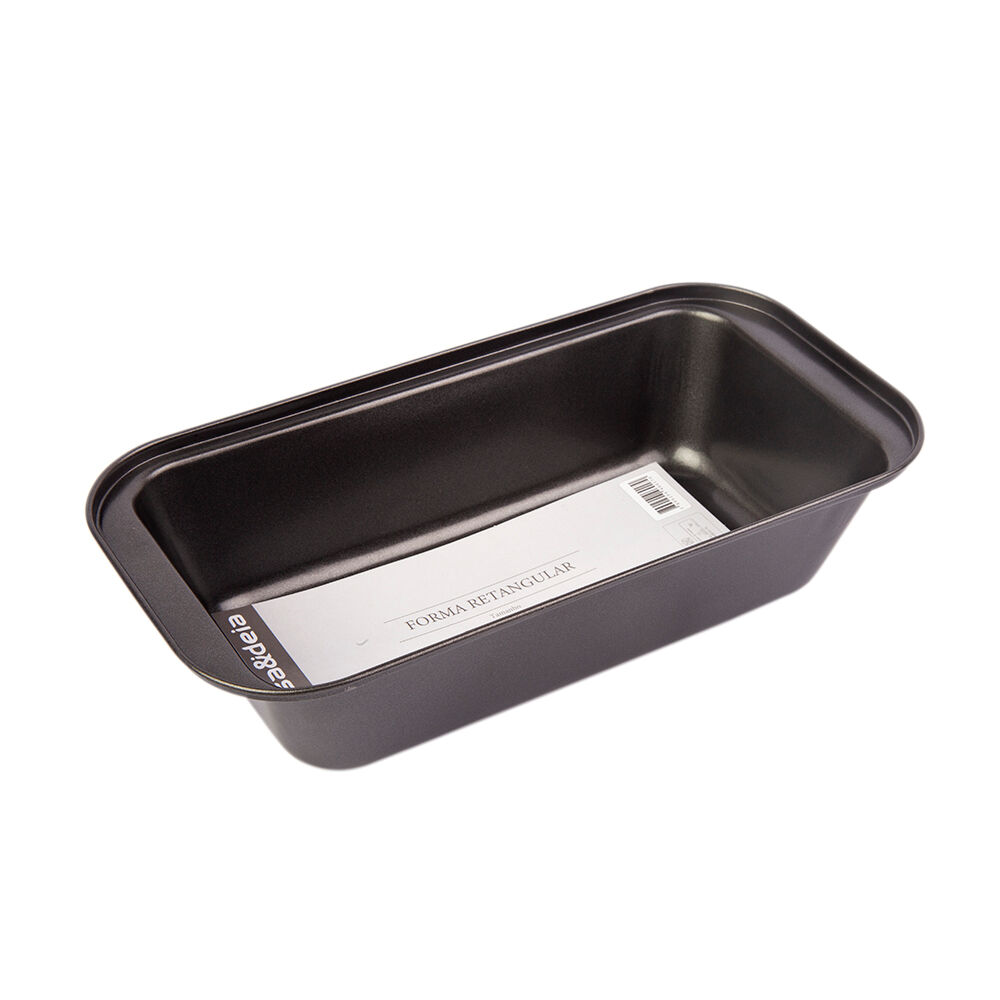 Forma de Aço Antiaderente Retangular 25,4X13X6cm Preto Casa&Ideia