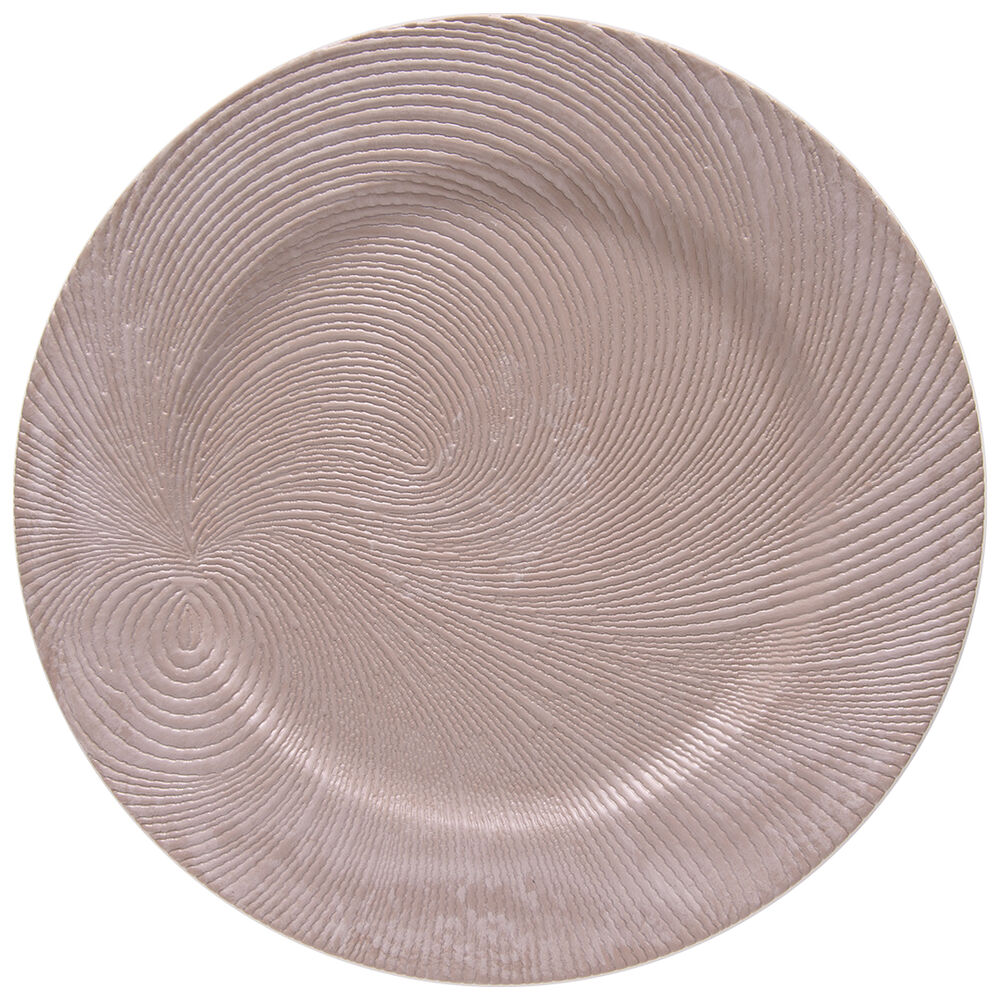 Sousplat Galles Flat Riscas 33cm Taupe Copa&Cia