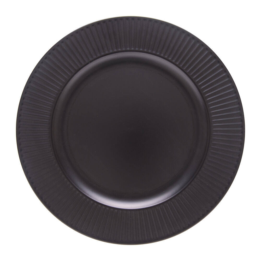 Sousplat Galles Radial 33cm Preto Copa&Cia