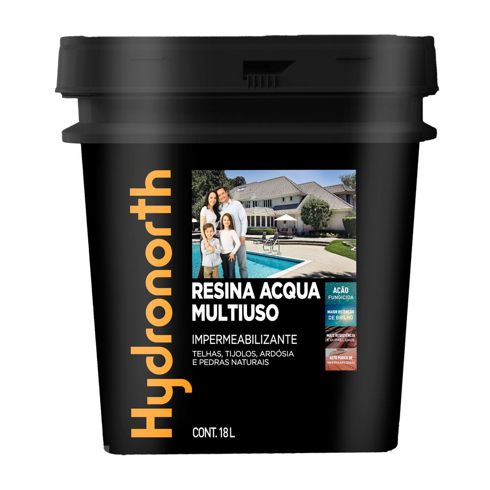 Resina Acrílica Acqua Multiuso Brilhante 18L Pérola Hydronorth