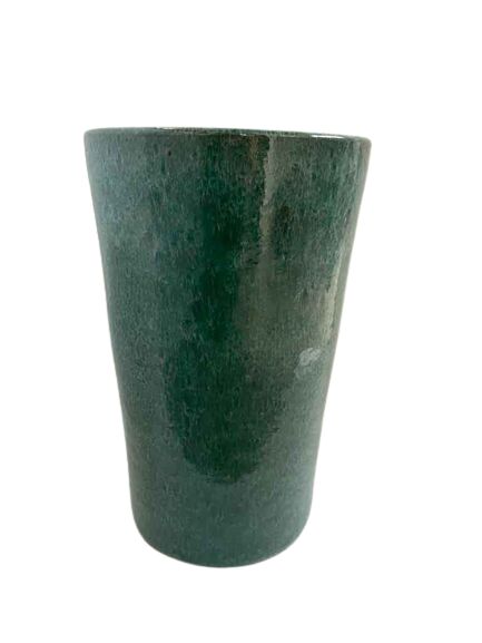 Cachepô Cerâmico Cilindro Liso N2 Verde Jade Fascino