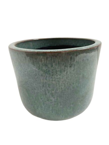 Cachepô Cerâmico Morumby N2 Verde Jade Fascino