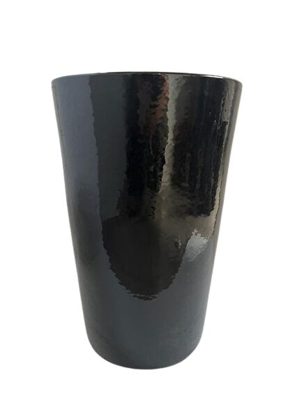 Cachepô Cerâmico Cilindro Liso N2 Preto Fascino