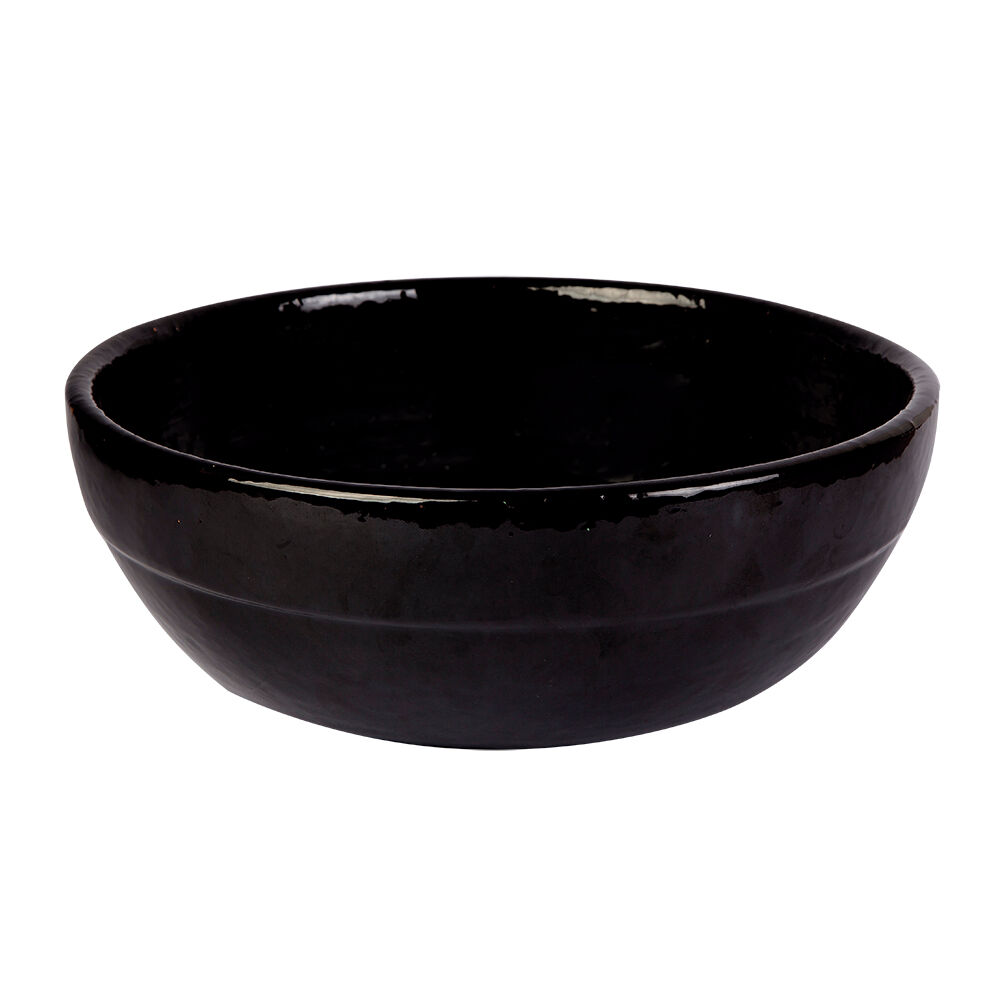 Cachepô Cerâmico Bacia Oriental N3 Preto Fascino