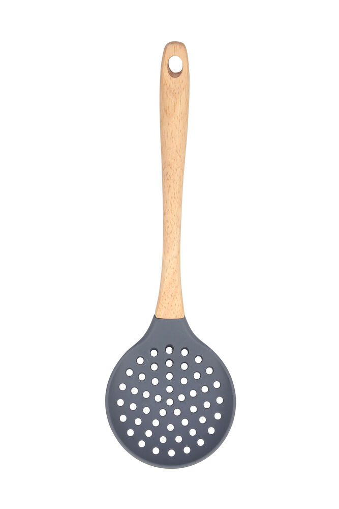 Escumadeira de Silicone 33x10cm Cinza Casa&Ideia