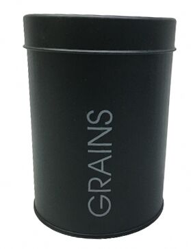 Pote de Grãos Slim Metal Preto Casa&Ideia