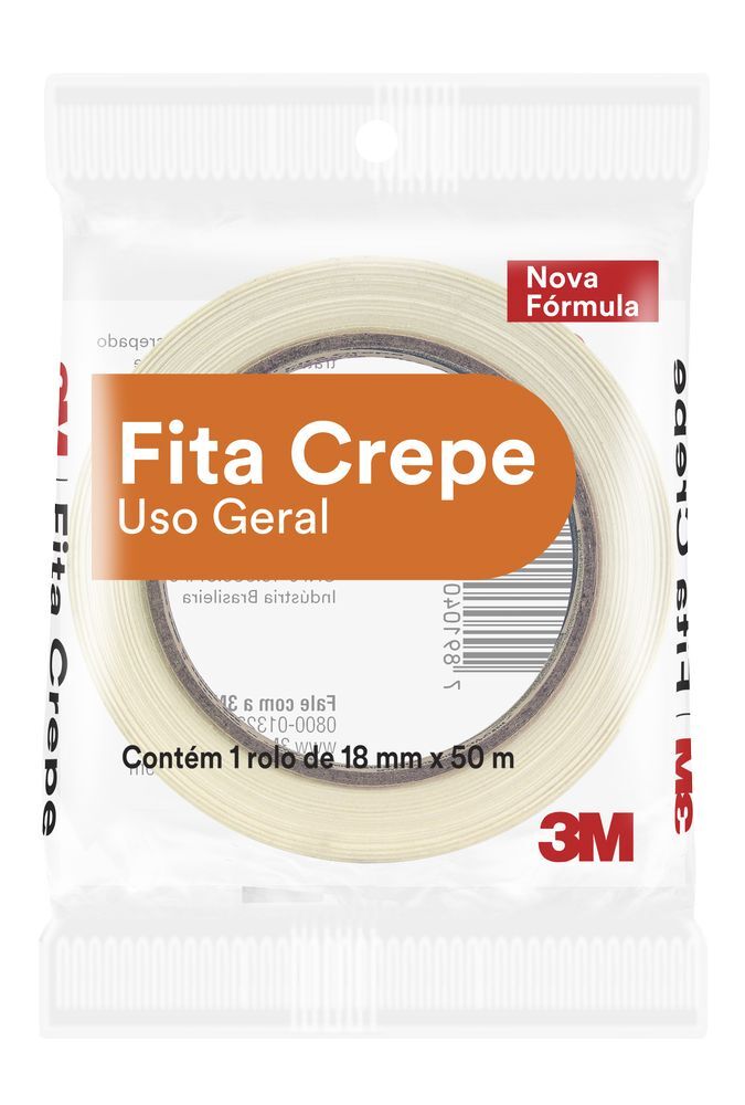 Fita Crepe 3M Tartan 1,8cmx50m Branca HB004622476