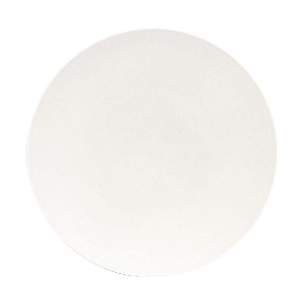 Prato de Porcelana Raso 27cm Branco Casa&Ideia