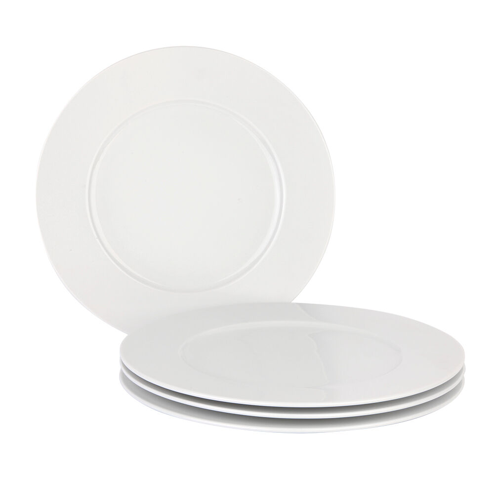 Jogo de Pratos Rasos de Porcelana 4 Peças 27cm Casa&Ideia