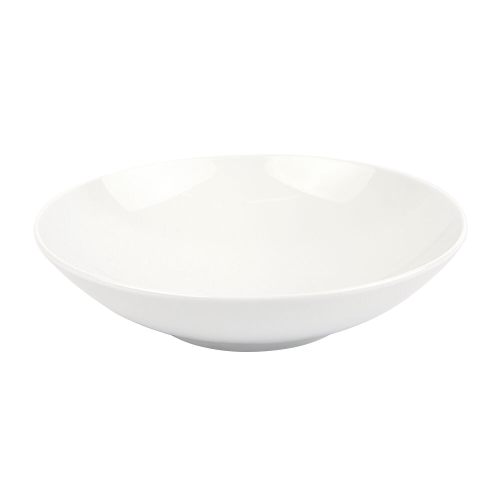 Prato de Porcelana Fundo 20cm Branco Casa&Ideia