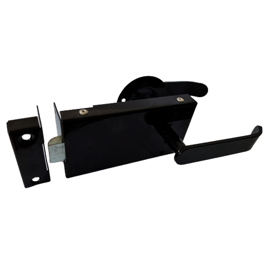 Fechadura para porta Corta-Fogo de Sobrepor Sem chave Preto Durati