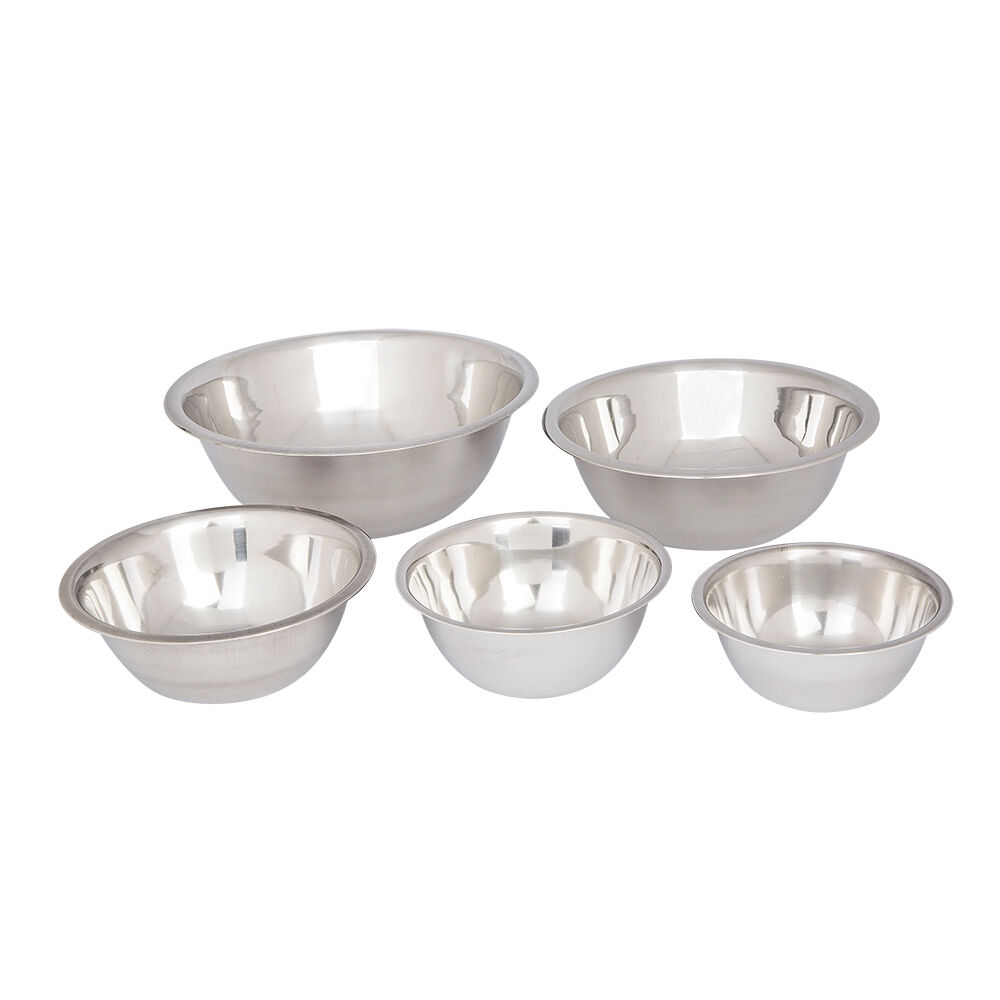 Kit Bowl 5 Peças 16/18/20/24/28cm Espelhado Inox Casa&Ideia