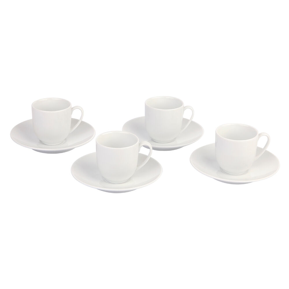 Jogo de Xícaras de Porcelana para Café Expresso 4 Peças 90ml Casa&Ideia