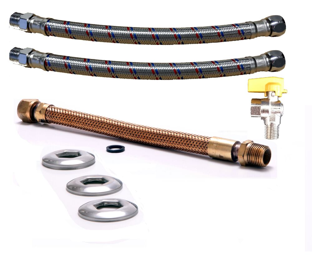 Kit Ligação para Aquecedor a Gás Malha Metálica MF Ang 1/2