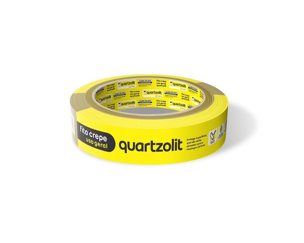 Fita Crepe para uso Geral 24mmx50m Branco Quartzolit