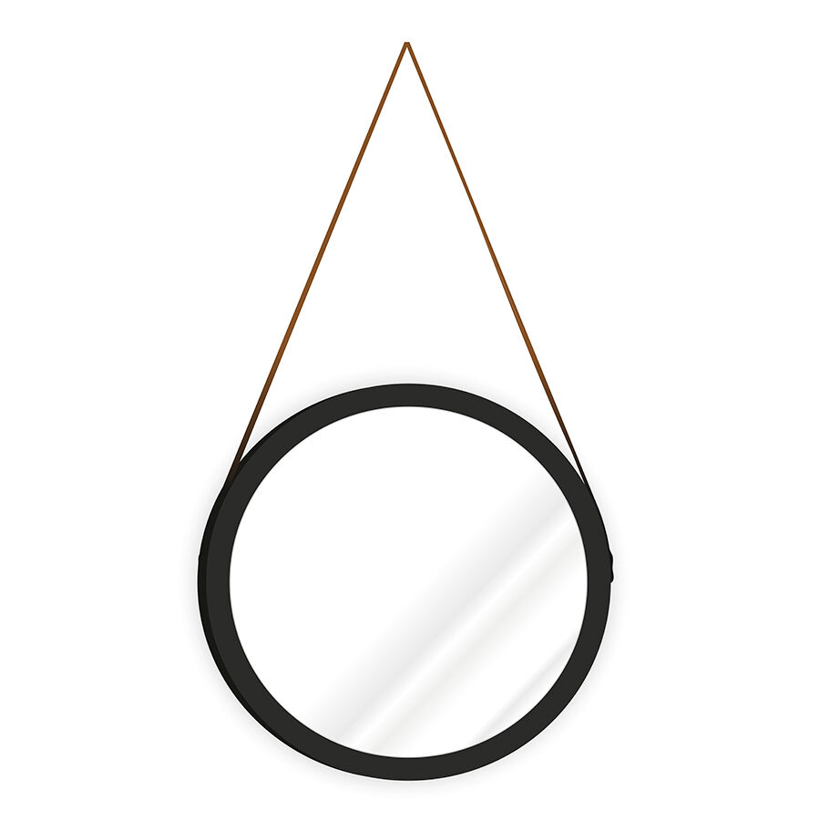 Espelho Adnet com Moldura 40cm Preto Diagonal