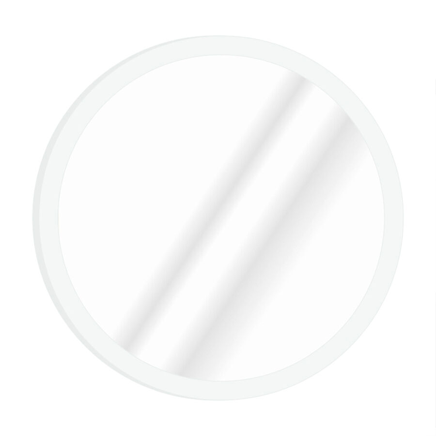 Espelho Redondo 40cm Branco Diagonal
