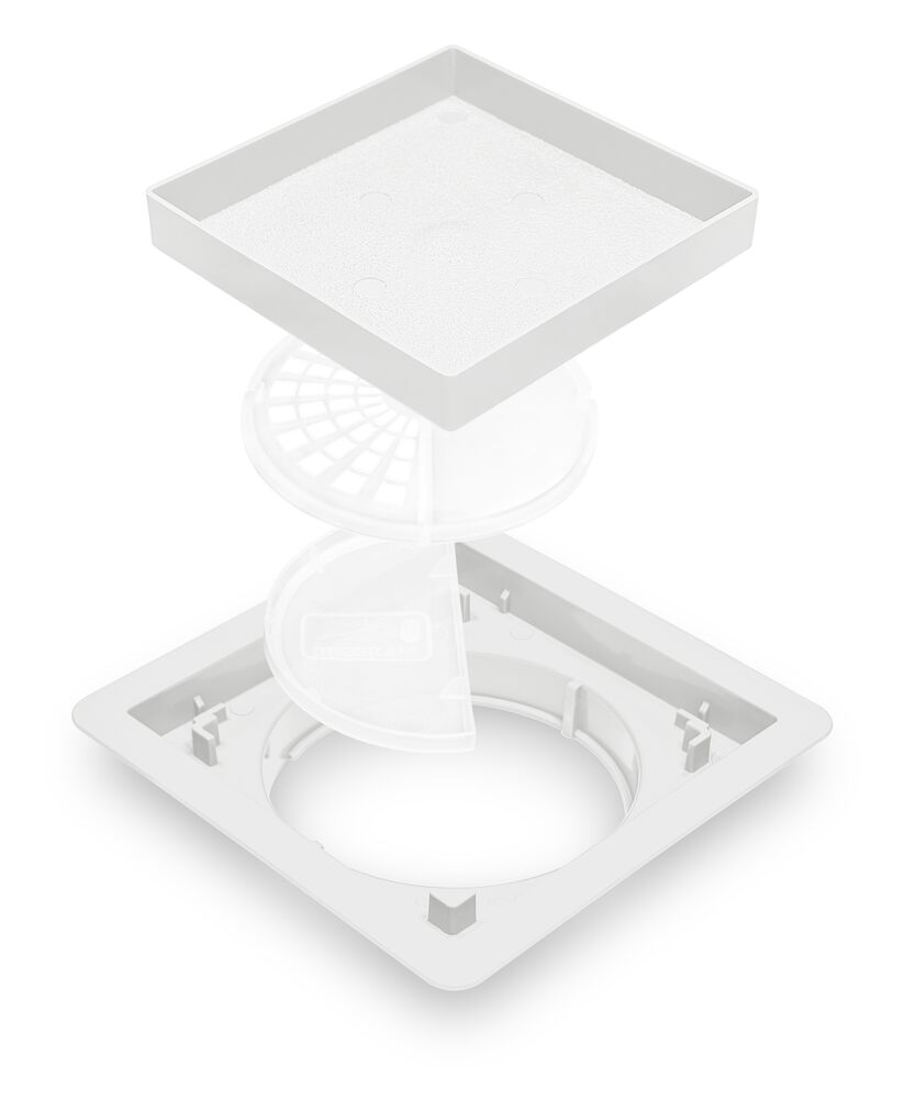 Ralo Oculto 10x10cm  Branco Multicerto